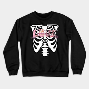 Coffee and Skeleton Lover Gift Crewneck Sweatshirt